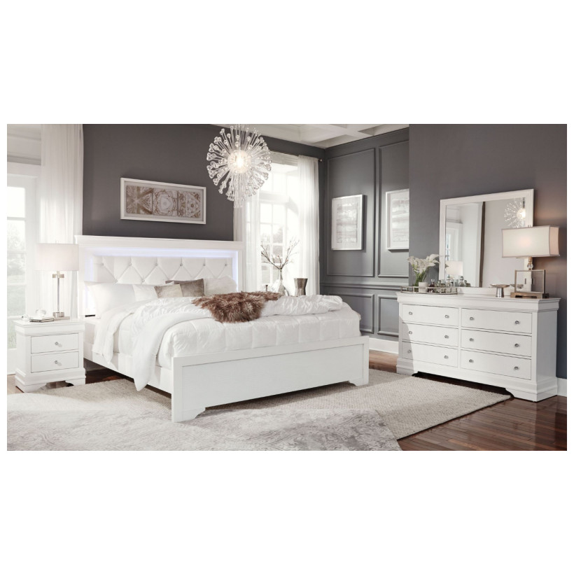 Global Furniture POMPEI WHITE KBDMN