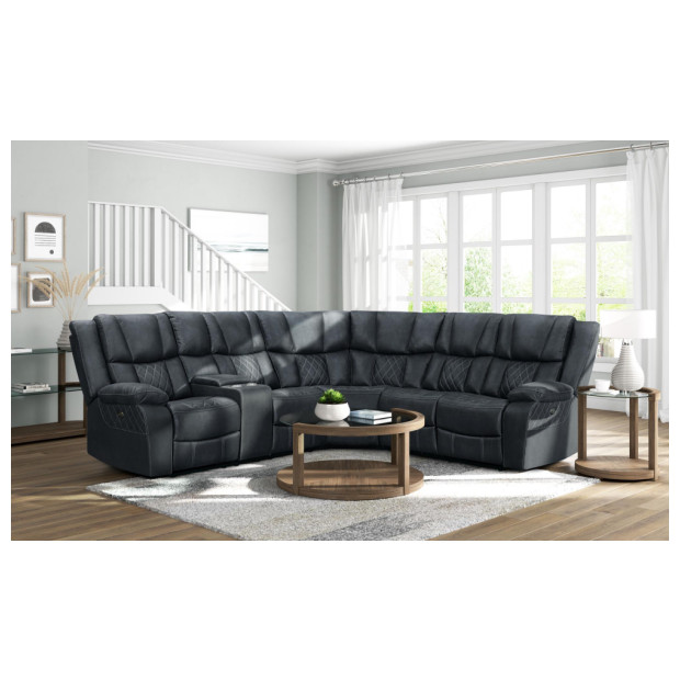 Albany Furniture 430500 JACKSON EBONY REC SECT